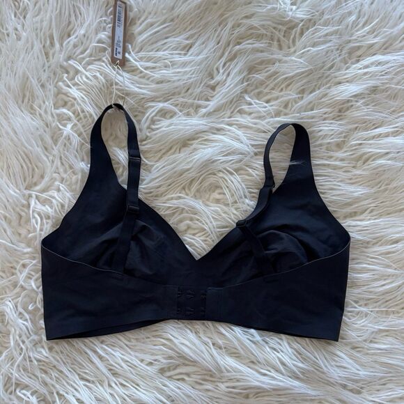 Skims Naked Plunge Bralette Onyx Size L-DD - Picture 5 of 8